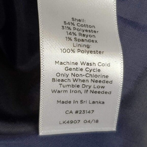 Talbots Blazer Jacket Womens Size 12P Petite Stretch Button Navy Blue - Picture 9 of 10